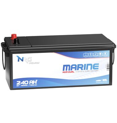 NRG Premium Marine AGM DUAL Μπαταρία Σκάφους 240Αh 1700A 2100wh 12V / battery-expert.gr