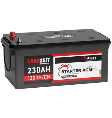 Μπαταρία Φορτηγού LANGZEIT AGM 230AH 1300A/EN 12V | battery-expert.gr