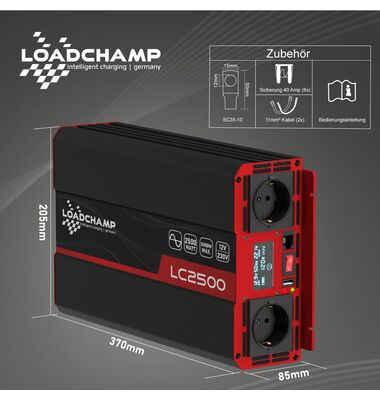 Inverter Καθαρού Ημιτόνου 2500W 12V Μονοφασικό| battery-expert.gr