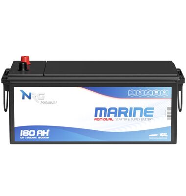 NRG Premium Marine AGM DUAL Μπαταρία Σκάφους 180Αh 1500A 1500wh 12V